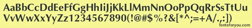 AgopuscBold Font – Black Fonts on Yellow Background