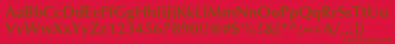 AgopuscBold Font – Brown Fonts on Red Background