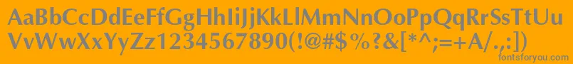 AgopuscBold Font – Gray Fonts on Orange Background