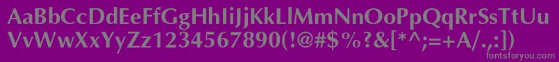 AgopuscBoldフォントについての詳細 フォントAgopuscBold – 紫の背景に灰色の文字