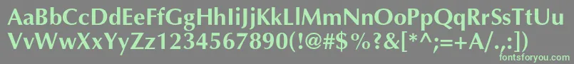 AgopuscBold Font – Green Fonts on Gray Background