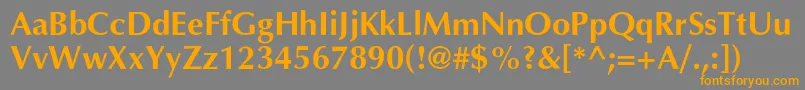 AgopuscBold Font – Orange Fonts on Gray Background