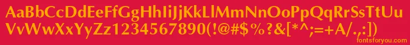 AgopuscBold Font – Orange Fonts on Red Background