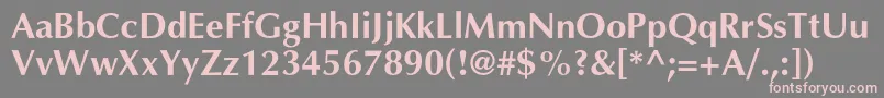 AgopuscBold Font – Pink Fonts on Gray Background