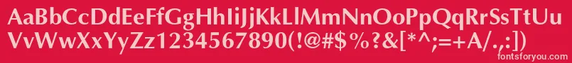 AgopuscBold Font – Pink Fonts on Red Background