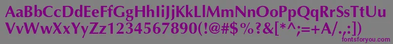 AgopuscBold Font – Purple Fonts on Gray Background