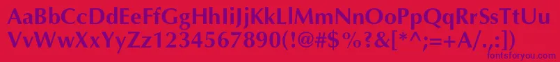AgopuscBold Font – Purple Fonts on Red Background