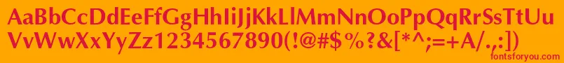 AgopuscBold Font – Red Fonts on Orange Background