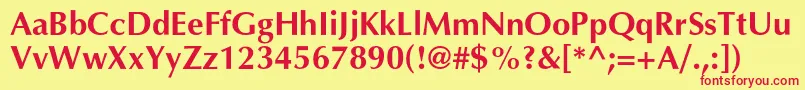 AgopuscBold Font – Red Fonts on Yellow Background