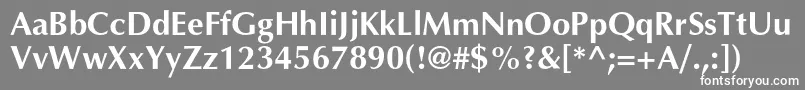 AgopuscBold Font – White Fonts on Gray Background