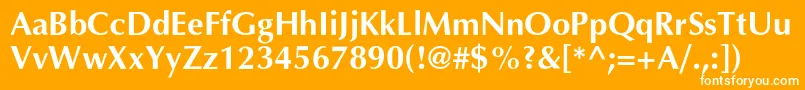 AgopuscBold Font – White Fonts on Orange Background