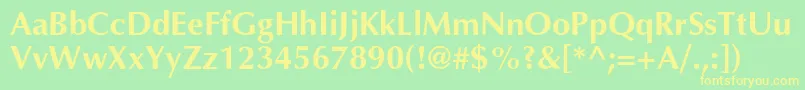 AgopuscBold Font – Yellow Fonts on Green Background