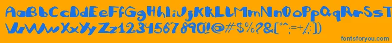 JulifestaBold Font – Blue Fonts on Orange Background