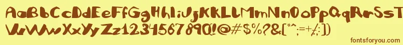 JulifestaBold Font – Brown Fonts on Yellow Background