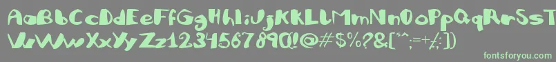 JulifestaBold Font – Green Fonts on Gray Background