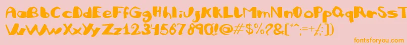 JulifestaBold Font – Orange Fonts on Pink Background