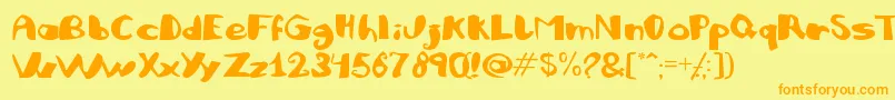 JulifestaBold Font – Orange Fonts on Yellow Background