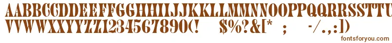 PluontoThin-Schriftart – Braune Schriften auf weißem Hintergrund