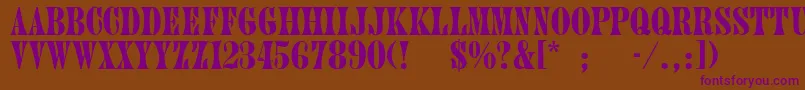 PluontoThin Font – Purple Fonts on Brown Background