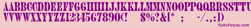 PluontoThin Font – Purple Fonts on Pink Background
