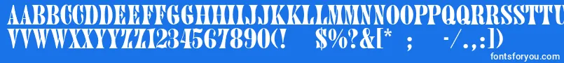PluontoThin Font – White Fonts on Blue Background