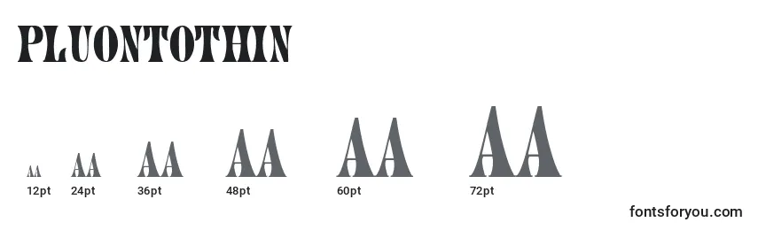 PluontoThin Font Sizes