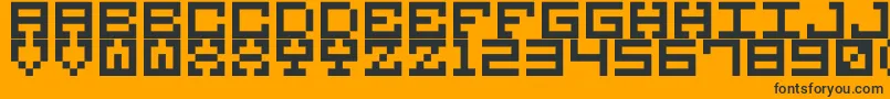 M38 Font – Black Fonts on Orange Background