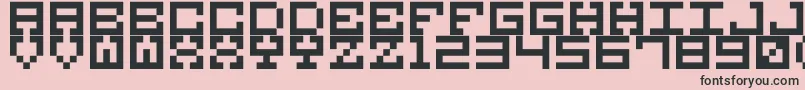 フォントM38 – ピンクの背景に黒い文字