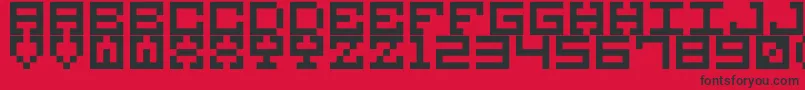 M38 Font – Black Fonts on Red Background