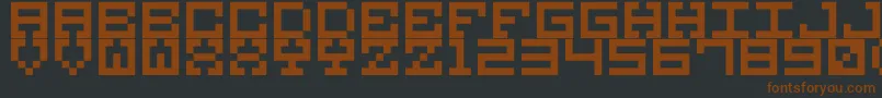 M38 Font – Brown Fonts on Black Background