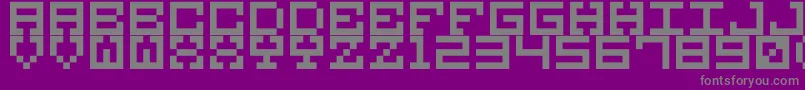 M38 Font – Gray Fonts on Purple Background