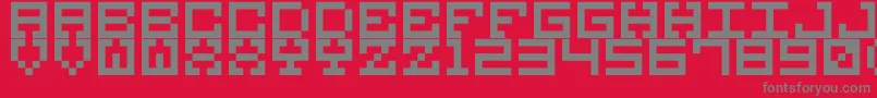 M38 Font – Gray Fonts on Red Background