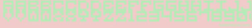 M38 Font – Green Fonts on Pink Background