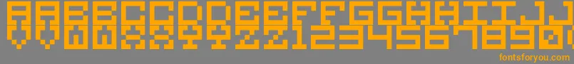 Fonte M38 – fontes laranjas em um fundo cinza