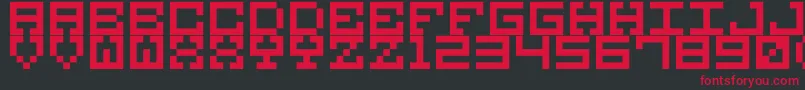 M38 Font – Red Fonts on Black Background