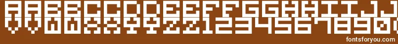 フォントM38 – 茶色の背景に白い文字