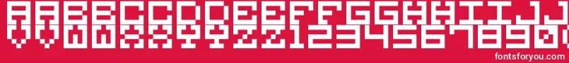 M38 Font – White Fonts on Red Background