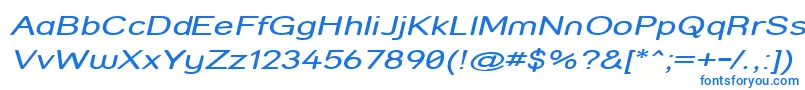 フォントStreetCompressedItalic – 白い背景に青い文字