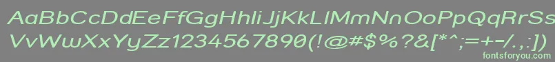 フォントStreetCompressedItalic – 灰色の背景に緑のフォント