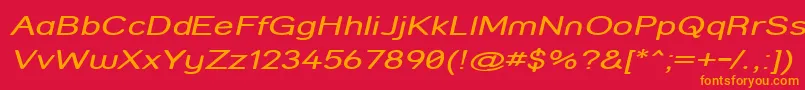 StreetCompressedItalic Font – Orange Fonts on Red Background