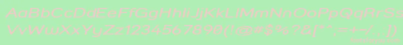 StreetCompressedItalic-Schriftart – Rosa Schriften auf grünem Hintergrund