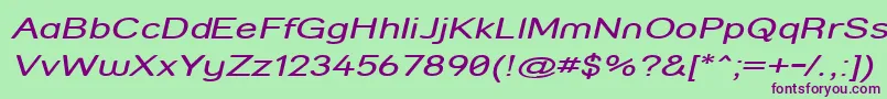 Шрифт StreetCompressedItalic – фиолетовые шрифты на зелёном фоне