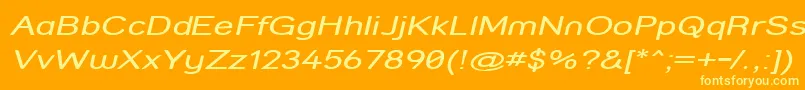 Шрифт StreetCompressedItalic – жёлтые шрифты на оранжевом фоне