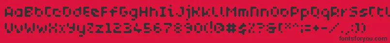 WcAquabluesBtaRegular Font – Black Fonts on Red Background