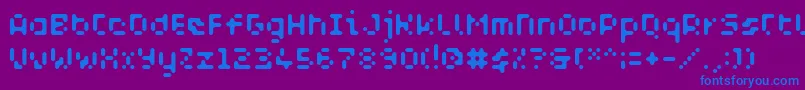 WcAquabluesBtaRegular Font – Blue Fonts on Purple Background