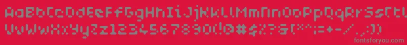 WcAquabluesBtaRegular Font – Gray Fonts on Red Background