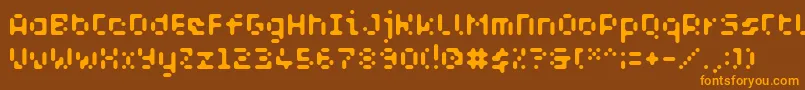 WcAquabluesBtaRegular Font – Orange Fonts on Brown Background