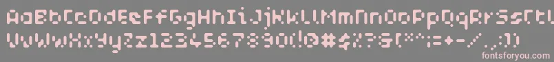 WcAquabluesBtaRegular Font – Pink Fonts on Gray Background