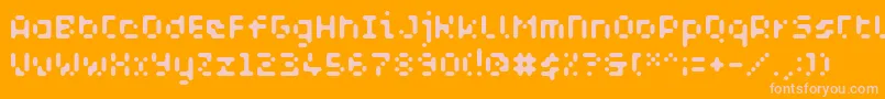 WcAquabluesBtaRegular Font – Pink Fonts on Orange Background