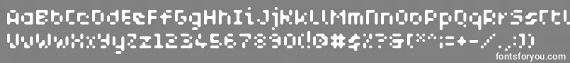 WcAquabluesBtaRegular Font – White Fonts on Gray Background